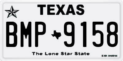 TX license plate BMP9158