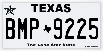 TX license plate BMP9225