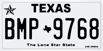 TX license plate BMP9768