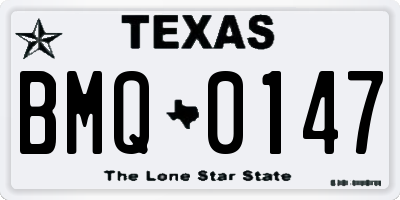 TX license plate BMQ0147