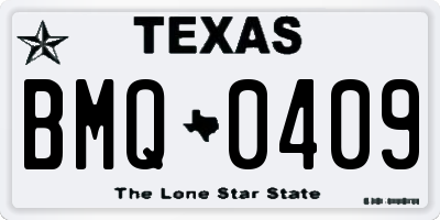 TX license plate BMQ0409