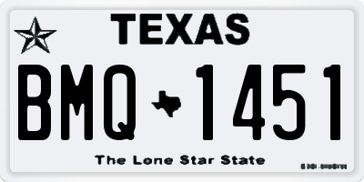 TX license plate BMQ1451