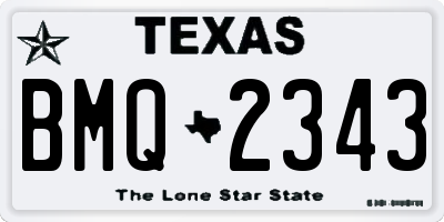 TX license plate BMQ2343