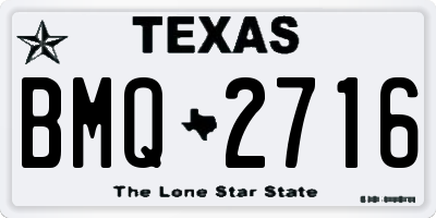 TX license plate BMQ2716