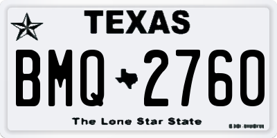 TX license plate BMQ2760