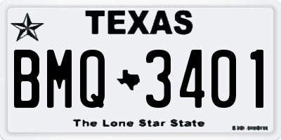 TX license plate BMQ3401