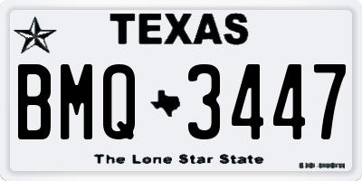 TX license plate BMQ3447