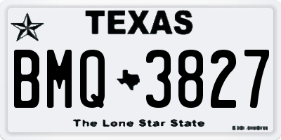 TX license plate BMQ3827