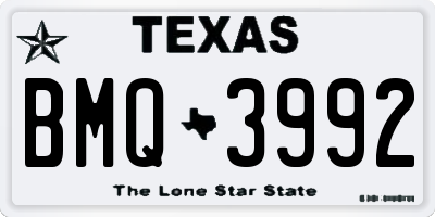 TX license plate BMQ3992