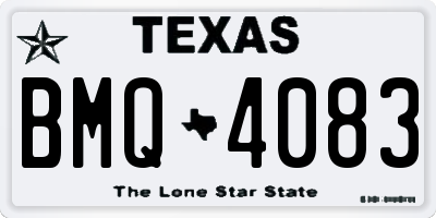 TX license plate BMQ4083