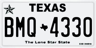 TX license plate BMQ4330