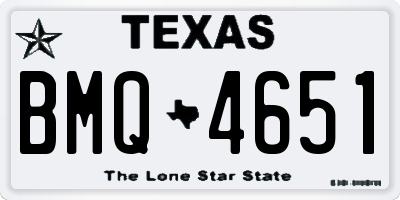 TX license plate BMQ4651