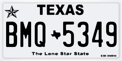 TX license plate BMQ5349