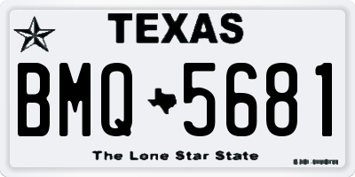 TX license plate BMQ5681
