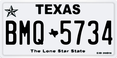 TX license plate BMQ5734