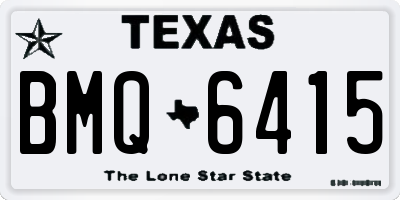 TX license plate BMQ6415