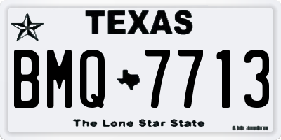 TX license plate BMQ7713