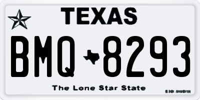 TX license plate BMQ8293