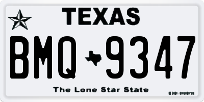 TX license plate BMQ9347