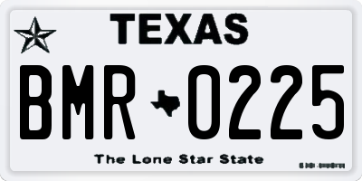 TX license plate BMR0225