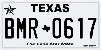 TX license plate BMR0617