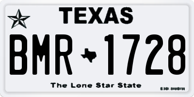 TX license plate BMR1728