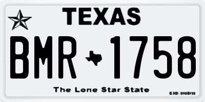 TX license plate BMR1758
