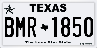 TX license plate BMR1850