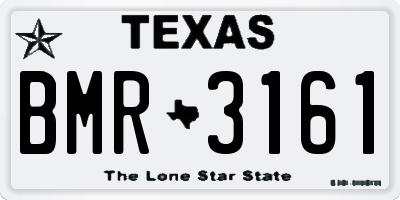 TX license plate BMR3161