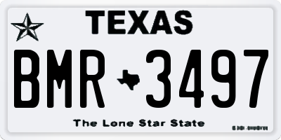 TX license plate BMR3497