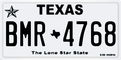 TX license plate BMR4768