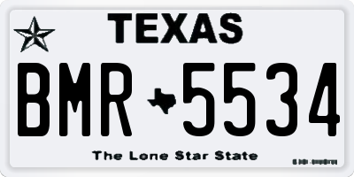 TX license plate BMR5534