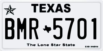 TX license plate BMR5701