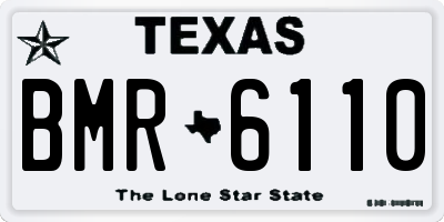 TX license plate BMR6110
