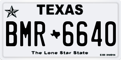 TX license plate BMR6640