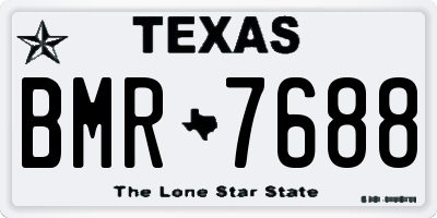 TX license plate BMR7688