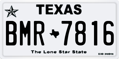 TX license plate BMR7816
