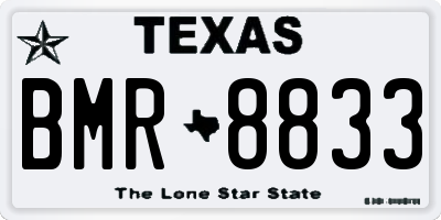 TX license plate BMR8833