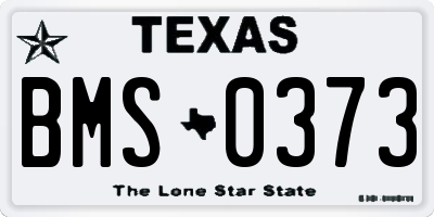 TX license plate BMS0373