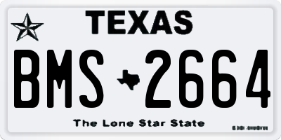 TX license plate BMS2664