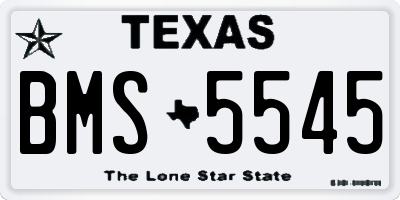 TX license plate BMS5545