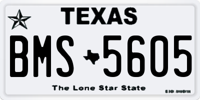 TX license plate BMS5605