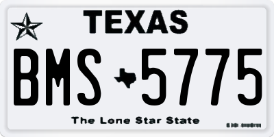 TX license plate BMS5775