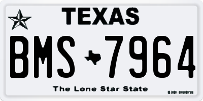 TX license plate BMS7964