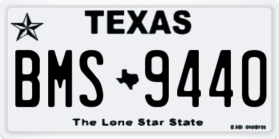 TX license plate BMS9440