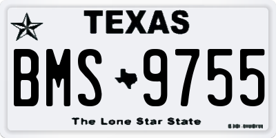 TX license plate BMS9755
