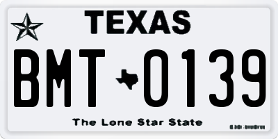 TX license plate BMT0139