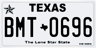 TX license plate BMT0696