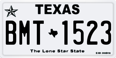 TX license plate BMT1523