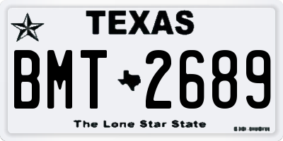 TX license plate BMT2689